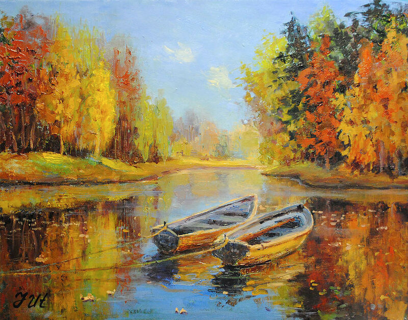 Осень картины маслом на холсте